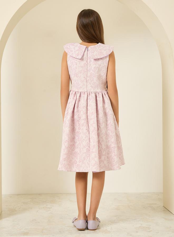 ستايلي فستان جاكار بلا أكمام - Image 3